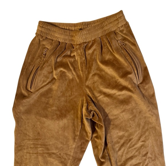 SKIMS Velour Joggers Sienna Gold Brown Drawstring Waist size S - Picture 3 of 4